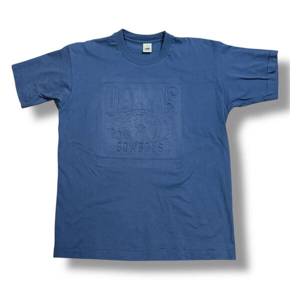 Fruit of the Loom Other - Vintage Cowboys T-Shirt Mens Single Stitch Navy Embossed Graphic 90s Tee Sz L